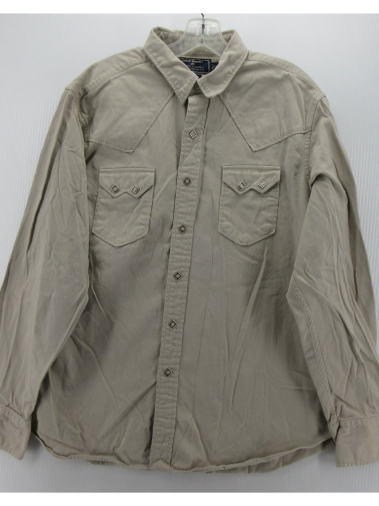 Vtg Ralph Lauren Polo Sport Shirt Xl Western Pearl Snap Cowboy Y2k *